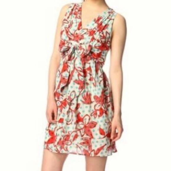 ANTHROPOLOGIE Eva Franco Fit and Flare Floral Dress Sz 12 - Picture 9 of 10